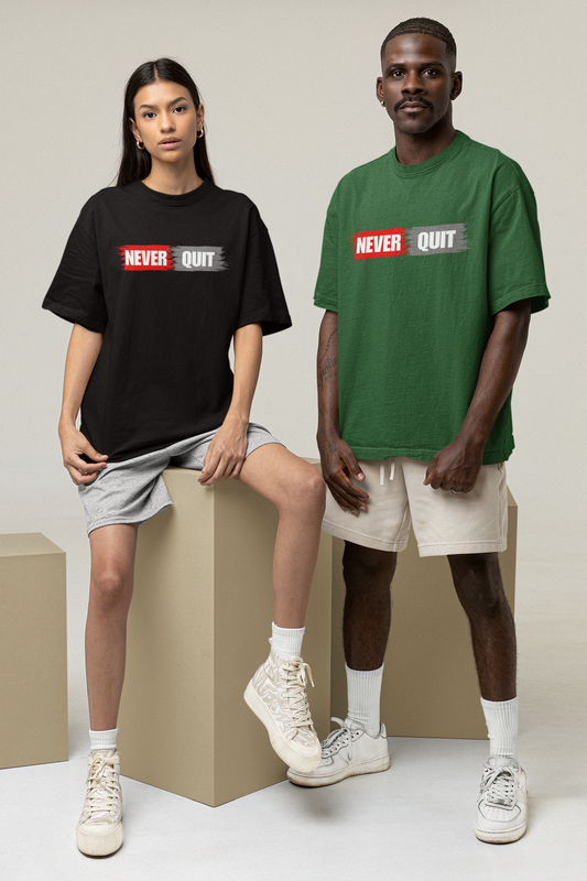 Never Quit Unisex Oversized Classic T-Shirt