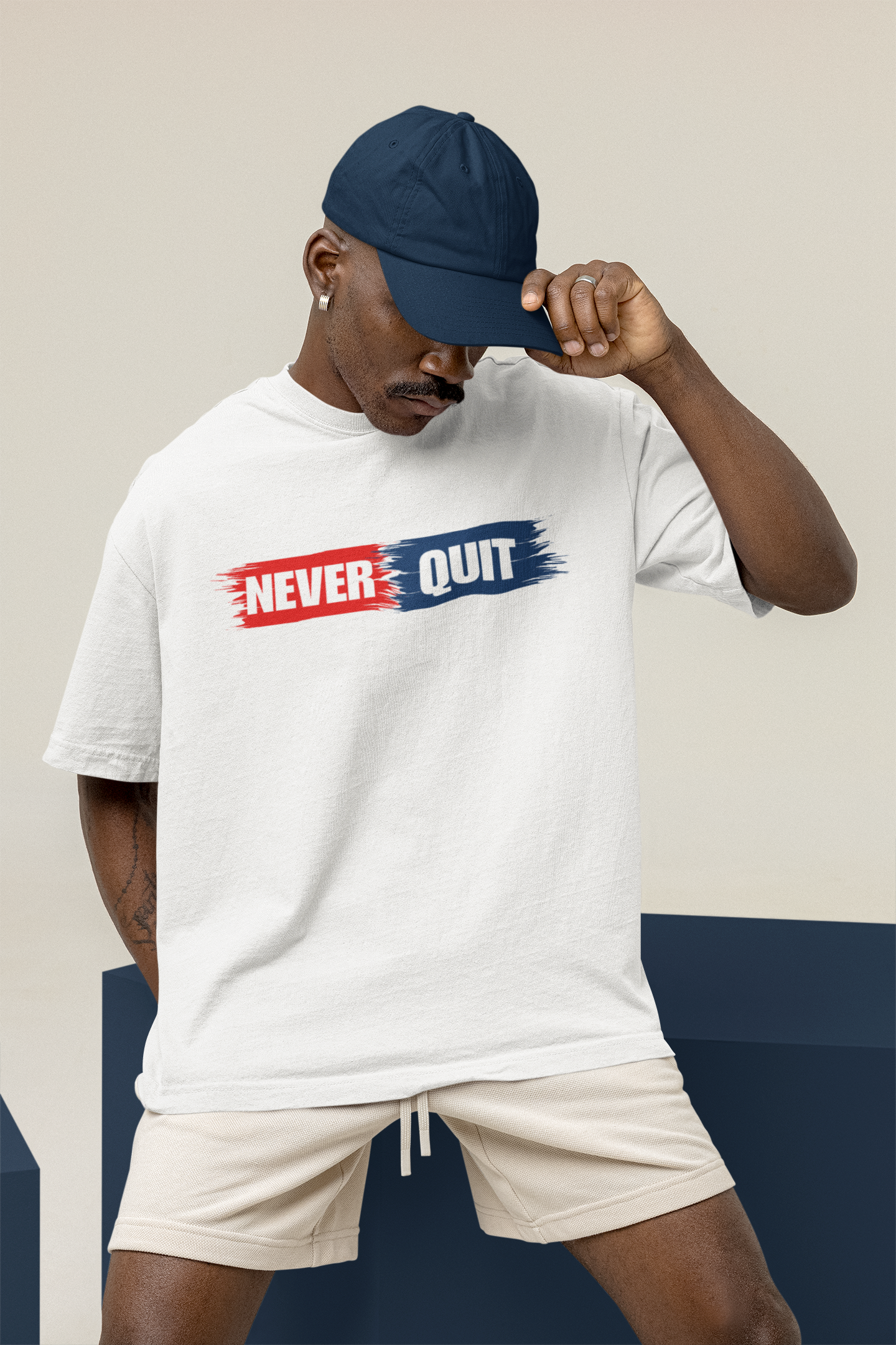 Never Quit Unisex Oversized Classic T-Shirt